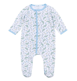 MAGNOLIA BABY HOOK, LINE AND SINKER PRINTED ZIPPER FOOTIE