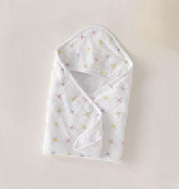 NOLA TAWK PINWHEEL PARTY MUSLIIN HOODED BABY TOWEL