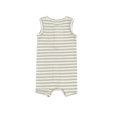 ANGEL DEAR Stripe Sage Sleeveless Shortie Romper