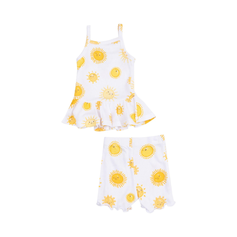 ANGEL DEAR Happy Suns Peplum Tank and Bike Short