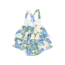 ANGEL DEAR Watercolor Hydrangeas ruffle Sunsuit