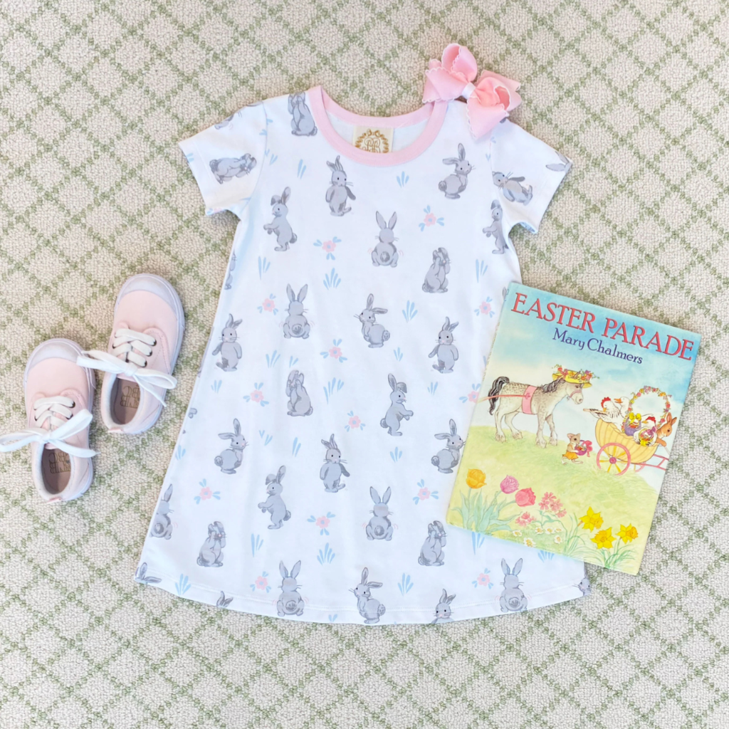 THE BEAUFORT BONNET COMPANY  Polly Play Dress Short Sleeve - Broad St. Bunnies