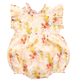 PINK CHICKEN baby girl jennifer bubble - yellow chicks