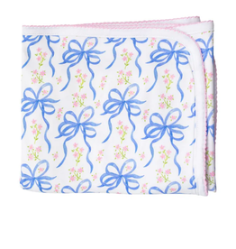 THE PROPER PEONY BLOSSOM BOW RECEIVING BLANKET
