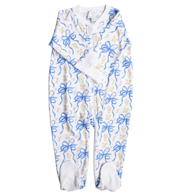 THE PROPER PEONY BLOSSOM BOW ZIP FOOTIE