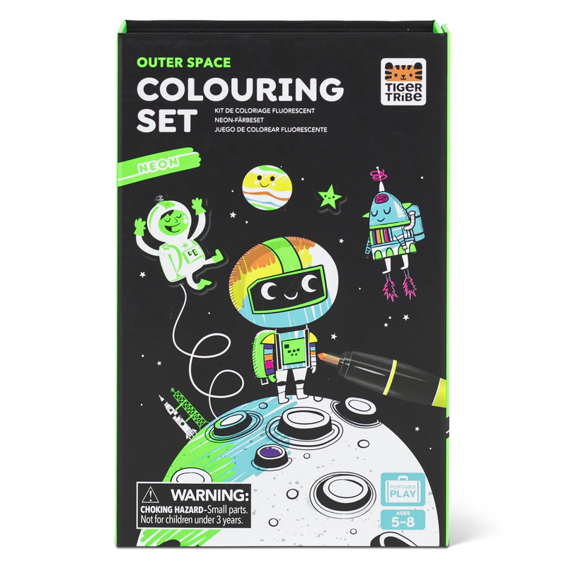 TIGER TRIBE NEON COLOURING SET-OUTER SPACE