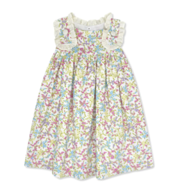 LULLABY SET FRANCES FLAP DRESS-BELLFLOWER BLOSSOM BTTERCUP STRIPE