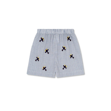 LULLABY SET JACKSON SHORT-NEWBERRY NAVY WINDOWPANE