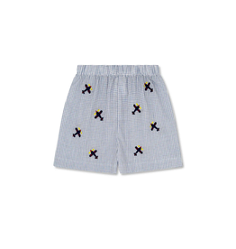 LULLABY SET JACKSON SHORT-NEWBERRY NAVY WINDOWPANE
