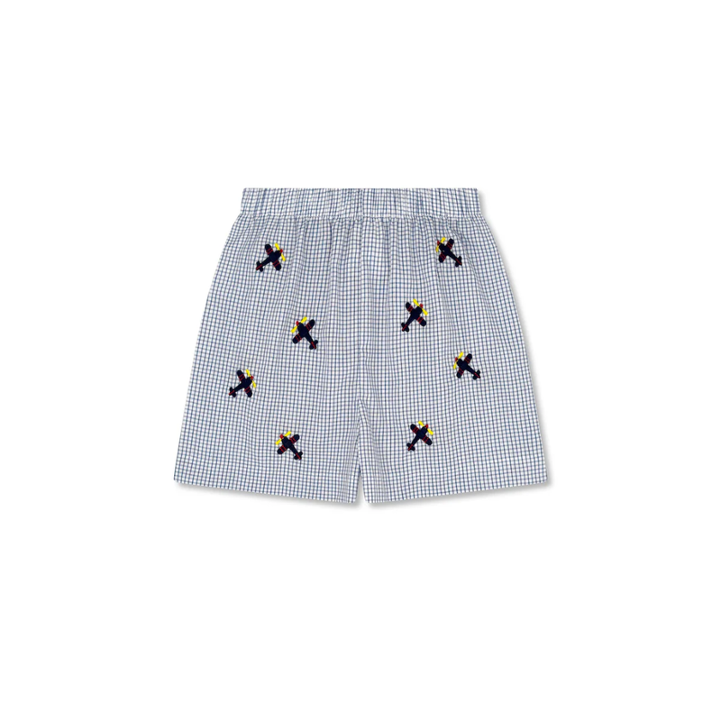 LULLABY SET JACKSON SHORT-NEWBERRY NAVY WINDOWPANE