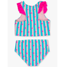 RuffleButts + RuggedButts Girls Racerback Flutter Tankini