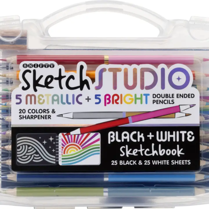 SKETCH STUDIO BLACK & WHITE TRAVEL SET
