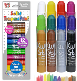 THE PENCIL GRIP, INC KWIK STIX TEMPERA PAINT 10gm SET 12 METALLIC COLORS