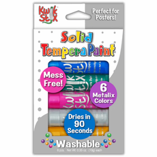 THE PENCIL GRIP, INC KWIK STIX TEMPERA PAINT SET 6 METALLIC COLORS