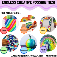 THE PENCIL GRIP, INC KWIK STIX CUTIES 15g 12 PRIMARY COLORS