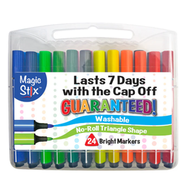 THE PENCIL GRIP, INC MAGIC STIX TRIANGULAR MARKER 24 CLR SET