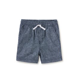 CHAMBRAY SPORT SHORTS-INDIGO