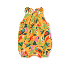 CROSS-BACK BABY ROMPER-WILD BIRDS