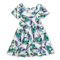 SHORT SLEEVE BALLET DRESS-CARNIVAL BUTTERFLY