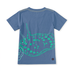 STRINGRAY GRAPHIC TEE-CORONET BLUE