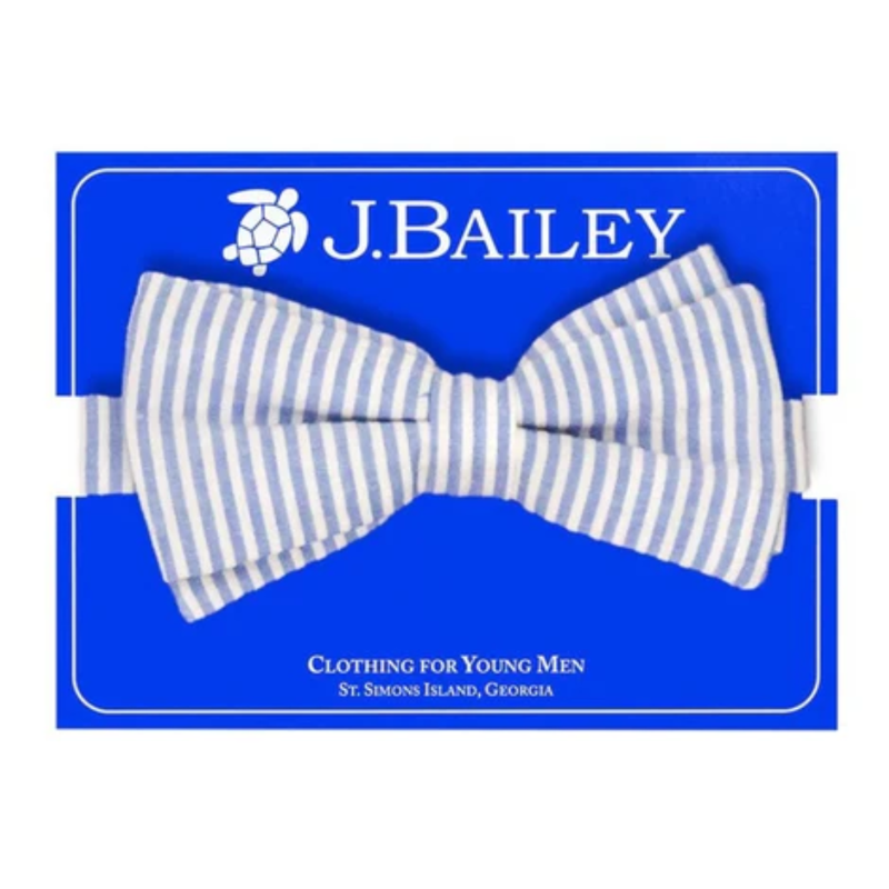 J.BAILEY BOW TIE-SAILOR BLUE SEERSUCKER