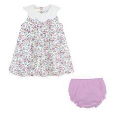 BABY CLUB CHIC blush floral dress w/collar