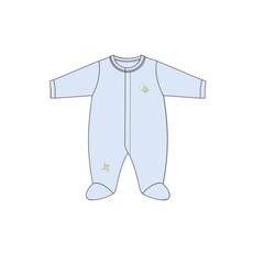 BABY CLUB CHIC baby frogs - footie w/ piping trim