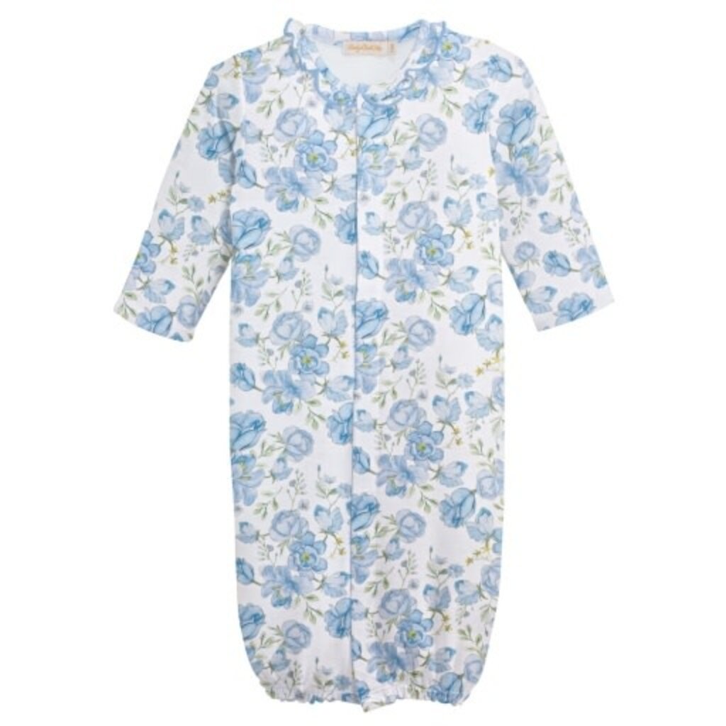 BABY CLUB CHIC spring in blue conv. gown w/ruffle