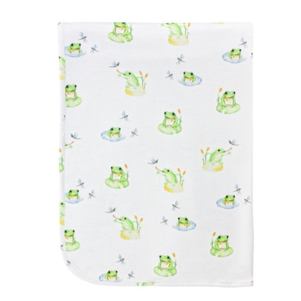 BABY CLUB CHIC Baby Frog Receiving Blanket