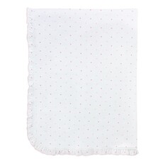 BABY CLUB CHIC pink dots blanket w/ruffle