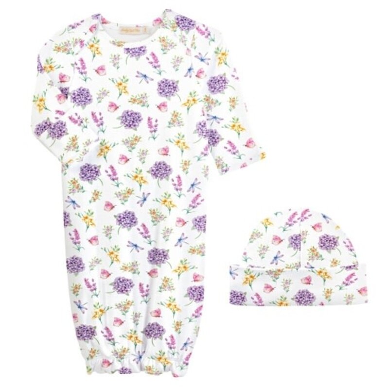BABY CLUB CHIC butterfly garden gown & hat set