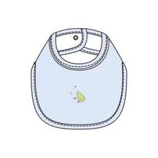 BABY CLUB CHIC baby frogs -bib w/piping trim