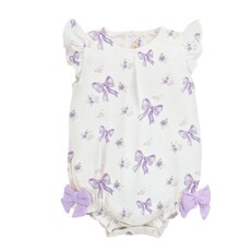 BABY CLUB CHIC lavender bows bubble w/ruffles & bows