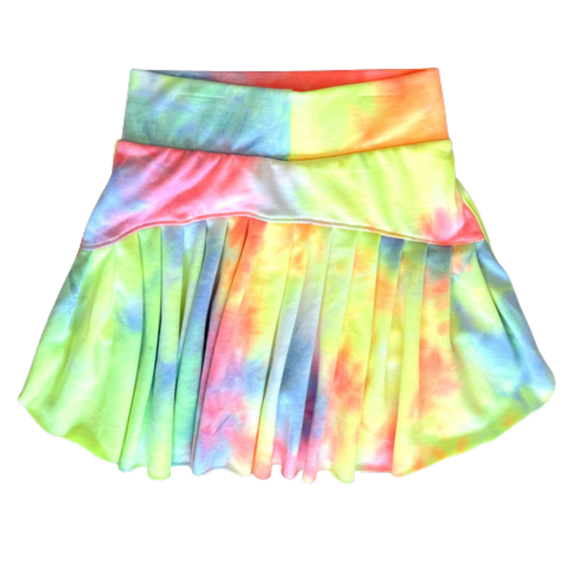 ERGE TIE DYED PLEATED SKORT-OUTBURST