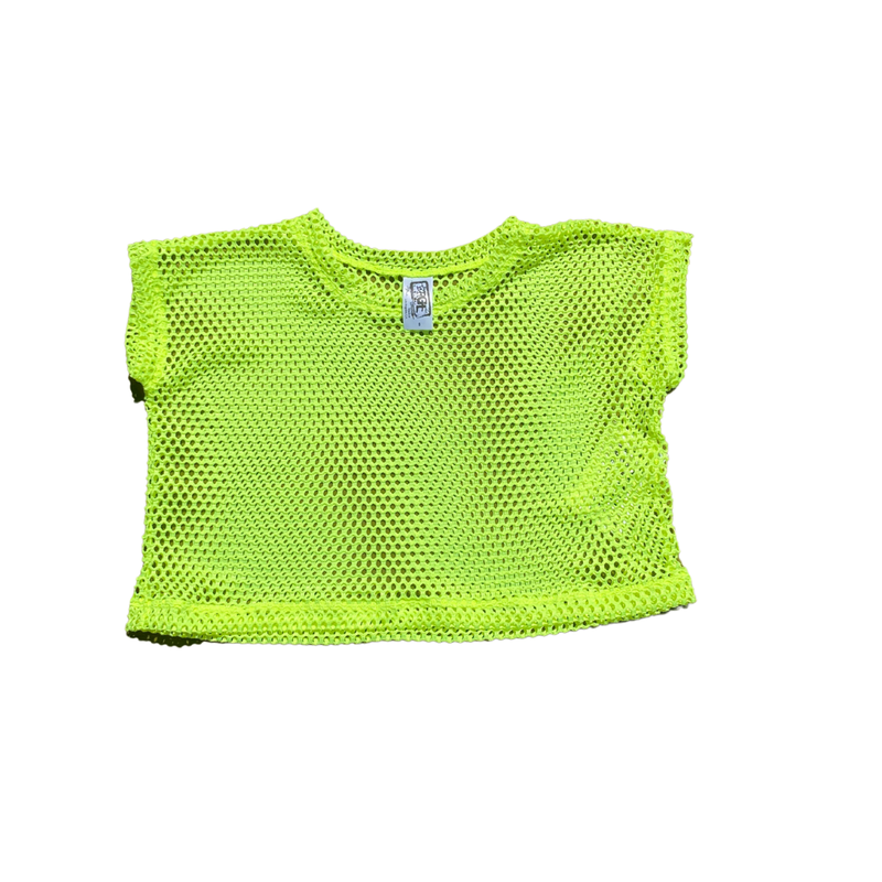 ERGE FISHNET TOP-NEON YELLOW