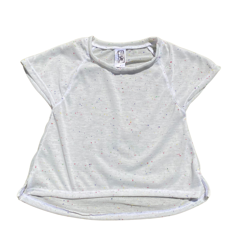 ERGE SPECKLED RAGLAN TOP-WHITE