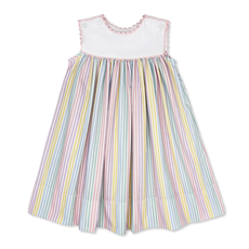 LULLABY SET CHARMING DRESS-PETUNIA PINSTRIPE