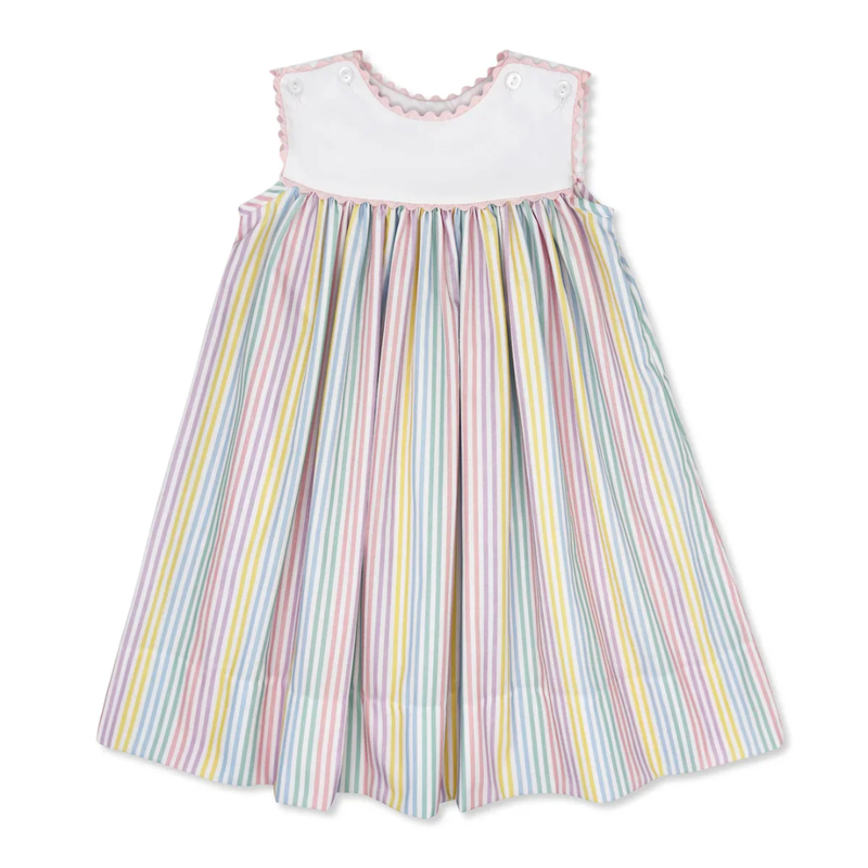 LULLABY SET CHARMING DRESS-PETUNIA PINSTRIPE