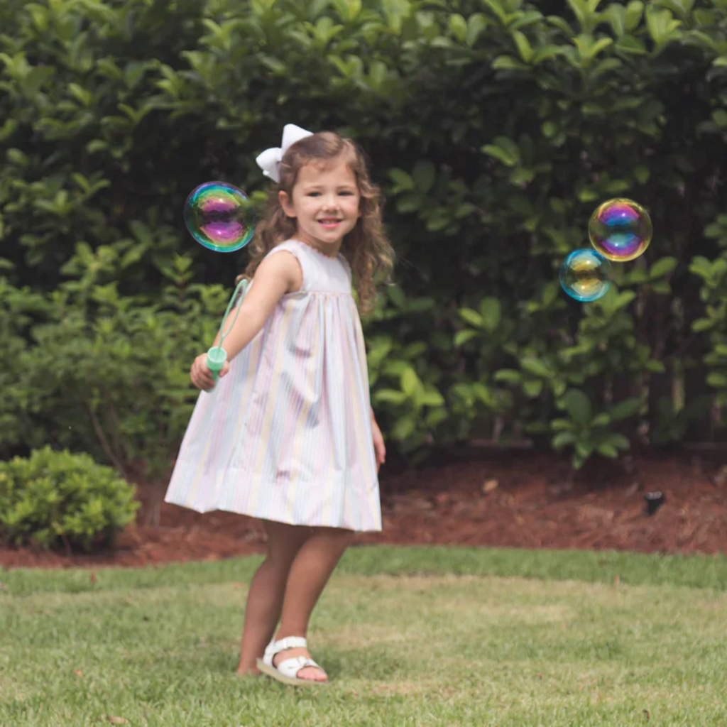 LULLABY SET CHARMING DRESS-PETUNIA PINSTRIPE