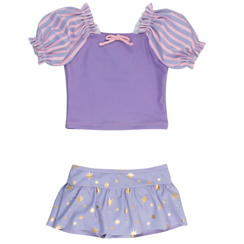 RuffleButts + RuggedButts Puffed Sleeve Skirted 2-Piece