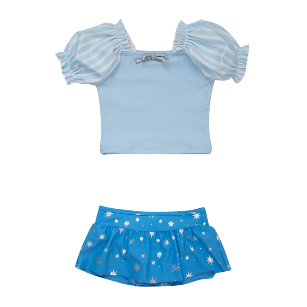 RuffleButts + RuggedButts Puffed Sleeve Skirted 2-Piece