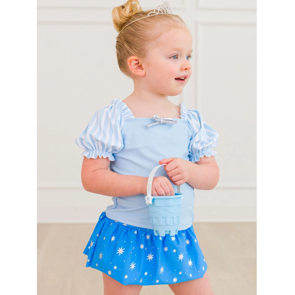 RuffleButts + RuggedButts Puffed Sleeve Skirted 2-Piece
