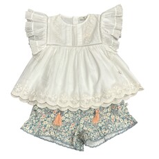 EARLY SUNDAY CHARLIE BLOUSE TINY SWISS DOTS