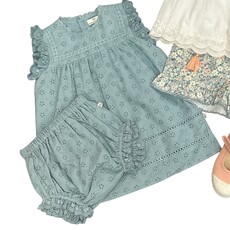 EARLY SUNDAY SUSIE DRESS + BLOOMER EYELET EMB