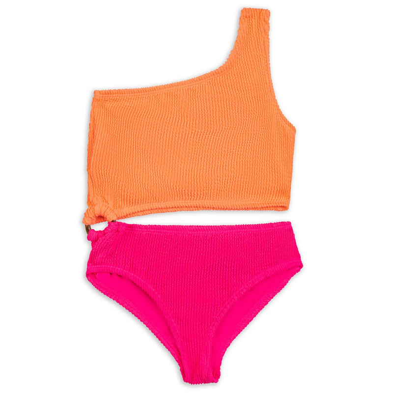 LIMEAPPLE DINA CRINKLE ASYM. SIDE RING SWIMSUIT