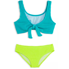 LIMEAPPLE IZY-CRINKLE TIE FRONT BIKINI SET
