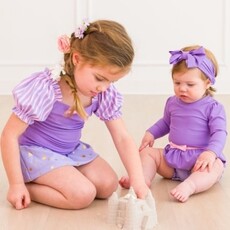 RuffleButts + RuggedButts Puffed Sleeve Skirted 2-Piece