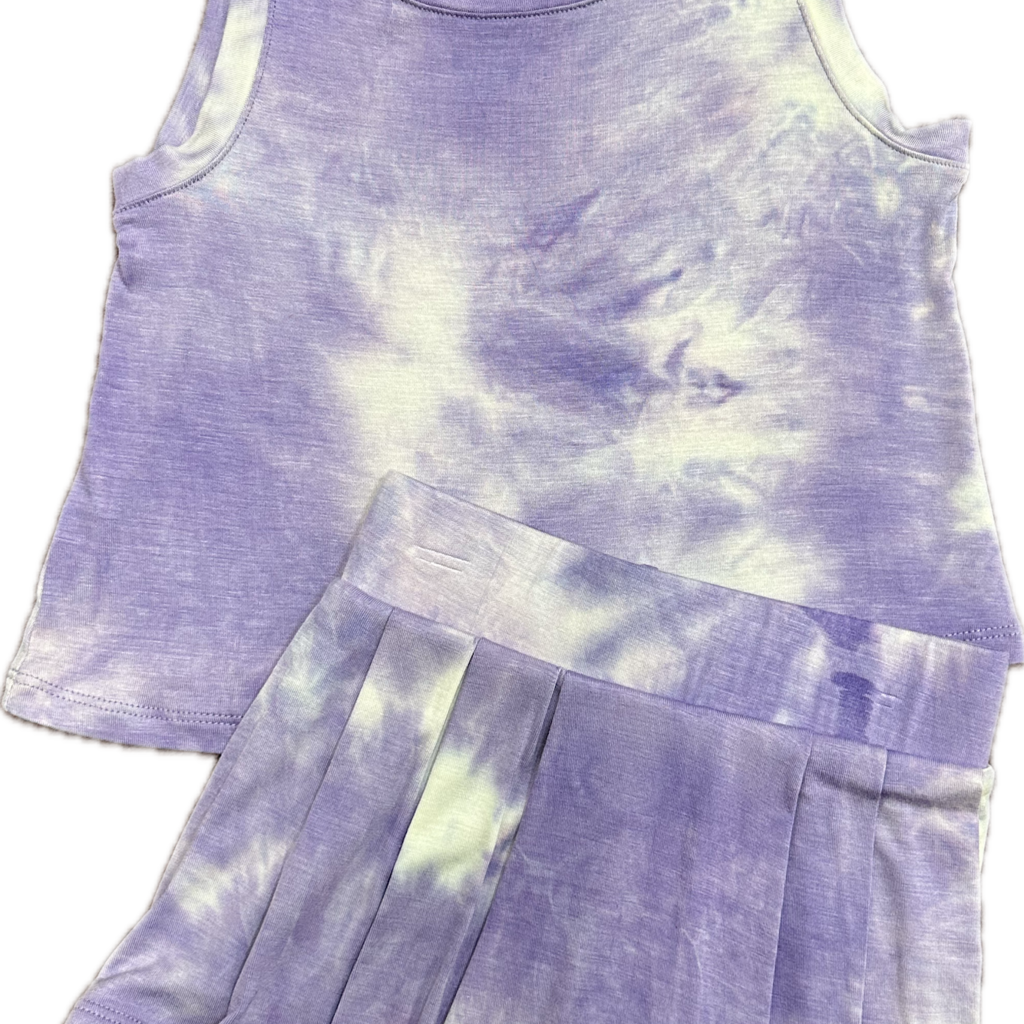 ERGE GIRLS TYE DYED TANK W/SKORT-CLEARWATER