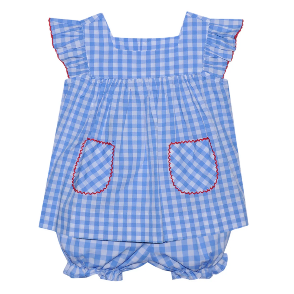 BABY SEN BLUE ROSEMARY BLOOMER SET