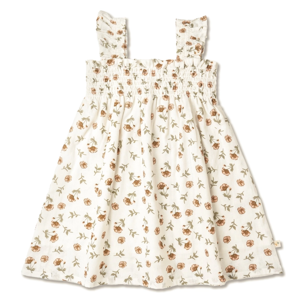 MAKEMAKE ORGANICS SMOCKED SUNDRESS - FLEUR